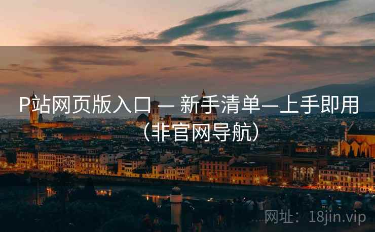 P站网页版入口 — 新手清单—上手即用（非官网导航）